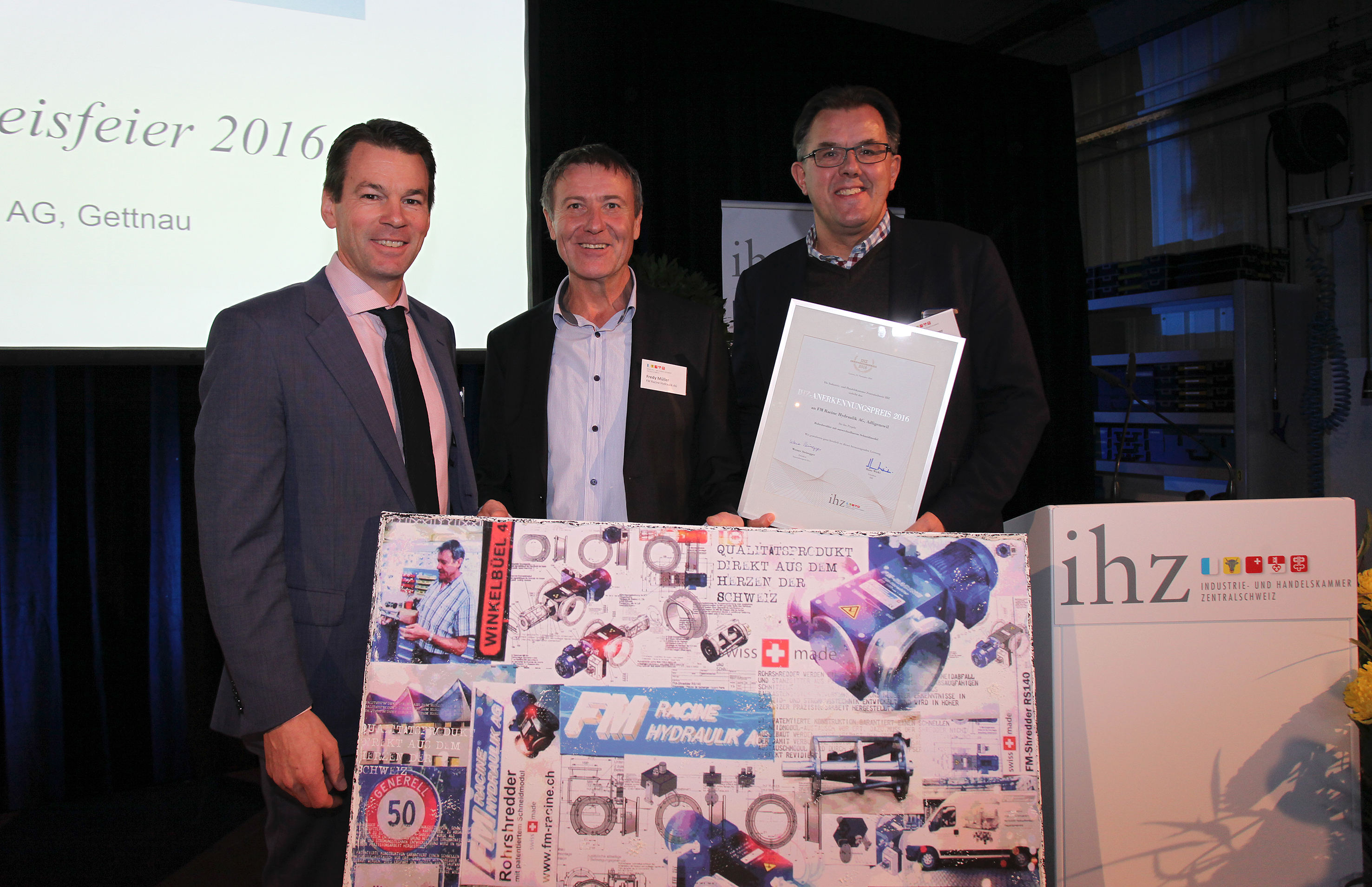 IHZ-Anerkennungspreis FM-Racine Hydraulik AG November 2016